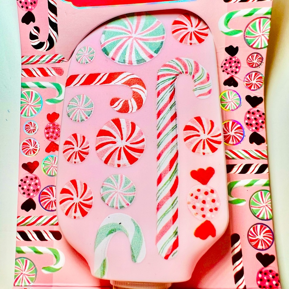 Christmas Peppermint Candies Silicone Spatula & Candy Cane Metal Cookie Cutter